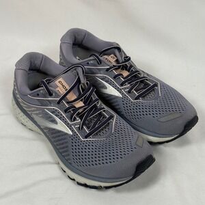 Brooks Ghost 12 Women's Size 9 Running Shoes Grey Pink Athletic Sneakers
